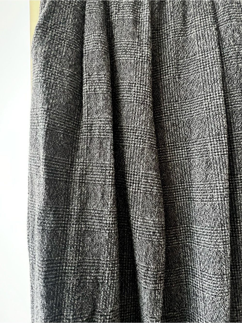 LESET Pleated Prince of Wales Tailored Checked Alpaca-blend Wide-leg Pants - Picture 5 of 9